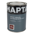 Изображение товара Грунт-эмаль по ржавчине 3в1 Марта красно-коричневая глянцевая 0,9кг