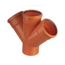 Изображение товара Крестовина канализационная наружная 110х110х110мм 45° RTP