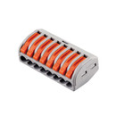 Изображение товара Клемма строительно-монтажная Stekker 222-418 8-ми проводная 0,14-4 мм² с рычажком 5 шт/уп