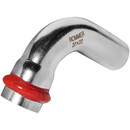 Изображение товара Пресс угольник соединительный из нержавеющей стали однораструбный 90° 22x22 мм Rommer