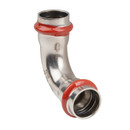 Изображение товара Пресс угольник соединительный из нержавеющей стали двухраструбный 90° 22x22 мм Rommer