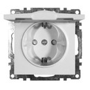 Изображение товара Механизм розетки 1-местной Stekker Катрин с крышкой, с защитной шторкой, белый