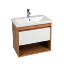 Тумба подвесная Viant Бостон 50 с раковиной Cersanit Como 50 дуб вотан/белый_1