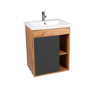 Тумба подвесная Viant Бостон 60 с раковиной Cersanit Como 60_1