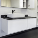 Тумба подвесная Comforty Милан 120 с раковиной Comforty T Y9378 белая с графитовой столешницей_1