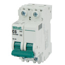 Выключатель автоматический двухполюсной C 6А 4.5кА DEKraft_1