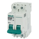 Выключатель автоматический двухполюсной C 50А 4.5кА DEKraft_1