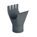 Воронка выпускная D125/100 серая