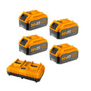 Изображение товара Набор аккумуляторов 4x4 Ач Ingco FBLI2002 и зарядное устройство FCLI2034E