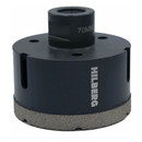 Изображение товара Коронка алмазная Hilberg Super Hard по керамике и керамограниту для УШМ 70 мм 