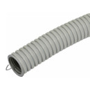 Изображение товара Труба гофрированная ПВХ серая 16 мм с протяжкой, 10 м