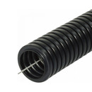 Изображение товара Труба гофрированная ПНД черная 25 мм с протяжкой, 25 м
