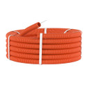 Изображение товара Труба гофрированная ПНД оранжевая 20 мм с протяжкой 50 м