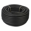 Изображение товара Труба гофрированная ПВХ черная 20 мм с протяжкой 50 м