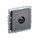 Механизм розетки ТВ оконечная Brite сталь IP20 IEK