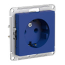 Механизм розетки с заземлением AtlasDesign аквамарин IP20 Systeme Electric