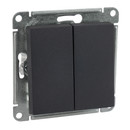Механизм выключателя двухклавишный AtlasDesign базальт IP20 Systeme Electric_1