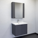 Изображение товара Тумба подвесная Comforty Лима 70 с раковиной Como 70 антрацит