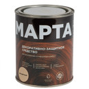 Декоративно-защитное средство для дерева с маслом и воском Марта бесцветное полуглянцевое 0,75л