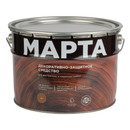 Декоративно-защитное средство для дерева с маслом и воском Марта тик полуглянцевое 9л_1