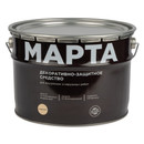 Декоративно-защитное средство для дерева Марта бесцветное полуматовое 9л_1