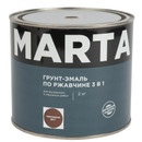 Грунт-эмаль по ржавчине 3в1&nbsp;Марта коричневая (RAL 8017) глянцевая 2кг_1