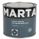 Грунт-эмаль по ржавчине 3в1 Марта графит (RAL 7024) глянцевая 2кг