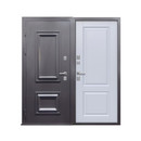 Дверь входная металлическая с терморазрывом Протерма Багет 11 см, Букле Антрацит/Белый матовый 960 левая, Прораб_1