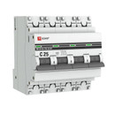 Изображение товара Выключатель автоматический четырехполюсный C 25А 4,5кА PROxima EKF