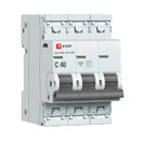 Изображение товара Выключатель автоматический трехполюсный C 40А 6кА PROxima EKF