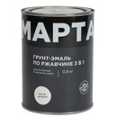 Грунт-эмаль по ржавчине 3в1 Марта белая матовая 0,9кг_1