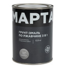Грунт-эмаль по ржавчине 3в1 Марта серая (RAL 7004) матовая 0,9кг