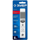 Изображение товара Грифель для строительного карандаша Зубр черный 6 шт