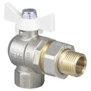 Изображение товара Кран шаровый со сгоном угловой TEBO ВР-НР 1/2" бабочка