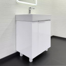 Тумба напольная Comforty Асти 60Н с раковиной CF3WL032 белый глянец_1