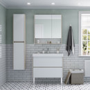 Зеркало шкаф Акватон Сканди 90 дуб верона/белый глянцевый_1