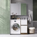Зеркало шкаф Акватон Лондри 100 белый глянцевый_1