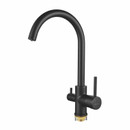 Смеситель для кухни с подлючением к фильтру Shevanik черный S128H_1