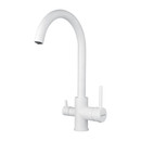 Смеситель для кухни с подлючением к фильтру Shevanik белый S128C_1