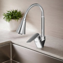 Смеситель для кухни с гибким изливом Voda хром MON519_1