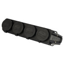 Колодка 4 гнезда с заземлением и  защитными крышками 16А 250 В IP44 черная TDM