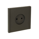 Розетка одноместная без заземления Forte&Piano серая IP20 IEK_1