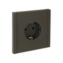 Розетка одноместная с заземлением Forte&Piano серая IP20 IEK_1