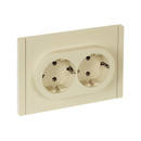 Изображение товара Розетка двухместная с заземлением Forte&Piano ваниль IP20 IEK