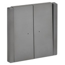 Выключатель двухклавишный с подсветкой Forte&Piano сталь IP20 IEK_1