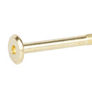 Винт мебельный плоский М6x80 мм латунированный_1