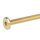 Винт мебельный плоский М6x90 мм латунированный_1