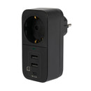 Адаптер сетевой Фотон 4000 Вт с заземлением 2 USB-A + USB-C 2,4А