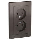 Розетка двухместная без заземления AtlasDesign мокко IP20 Systeme Electric