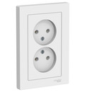 Розетка двухместная без заземления AtlasDesign лотос IP20 Systeme Electric
